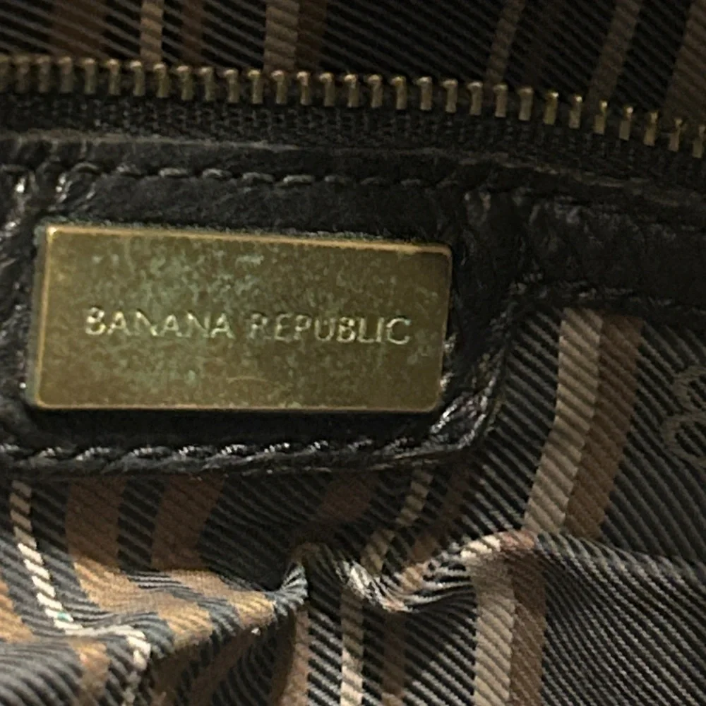 VTG Y2K Banana Republic Leather Slouchy Hobo Satchel Bag w/Buckles